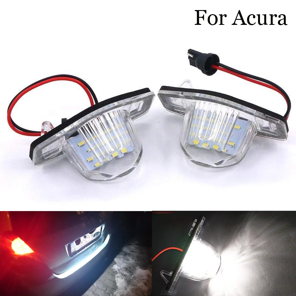 

Car Led Number Plate Light Rear Registration Plate Lamp Exterior Accessories For Acura MDX RL TL TSX Honda Civic Accord City MK4