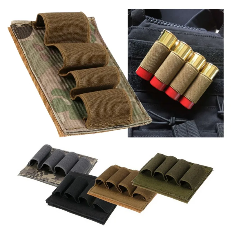 

4 Holes Tactical Ammo Pouch Heavy-duty Utility Hunting Ammo Pouch Outdoor Portable Storage Bags Holders Accosseries