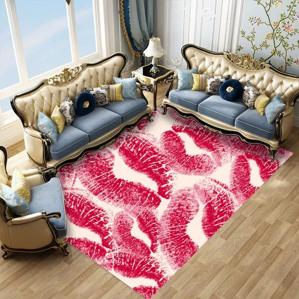 color-7 3D коврики для гостиной поцелуй красные губки ковер противоскользящие ковры коврик для спальни Свадебные коврики для улицы Домашние коврики для стола - Цвет: color-7