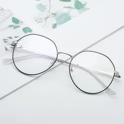 2019 дизайнерские женские очки оправы для оптики металлические круглые очки Рамка очки с прозрачными линзами Черный Серебряный Золотой глаз