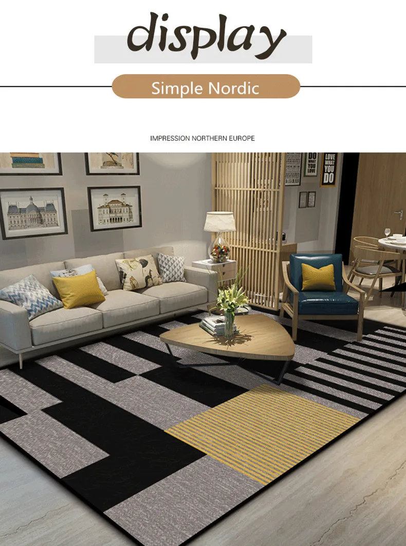 2 girl bedroom  stripes geometric large size rug (4)