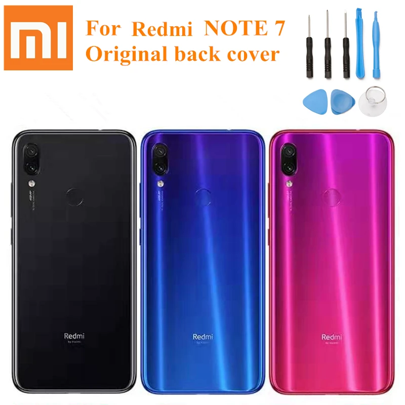 Оригинальная запасная стеклянная задняя крышка для XiaoMi Redmi NOTE 7 задний корпус