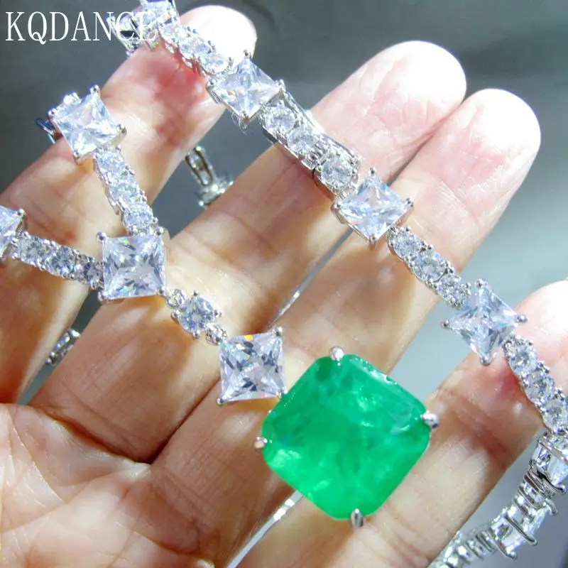 Manfredi Jewels 18k White Gold Emerald & Diamond Necklace - Jewelry |  Manfredi Jewels