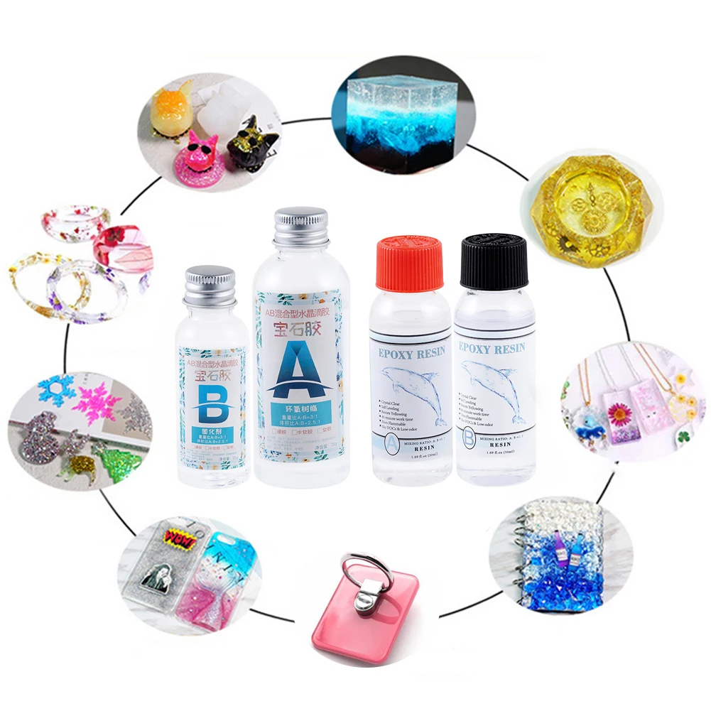 All In One Hard UV Resin Kit Upgraded Crystal Clear Epoxy Resin Up Premixed UV  Cure Resin for Craft DIY Jewelry Making Tools - AliExpress