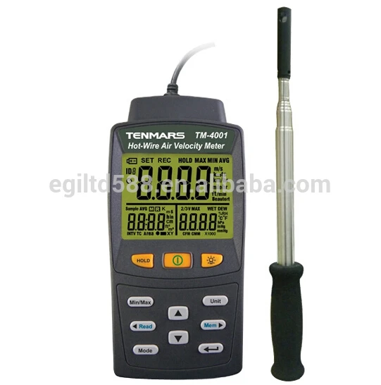 

Tenmars Handheld TM4001 Hot Wire Anemometer Wind Speed Tester TM-4001