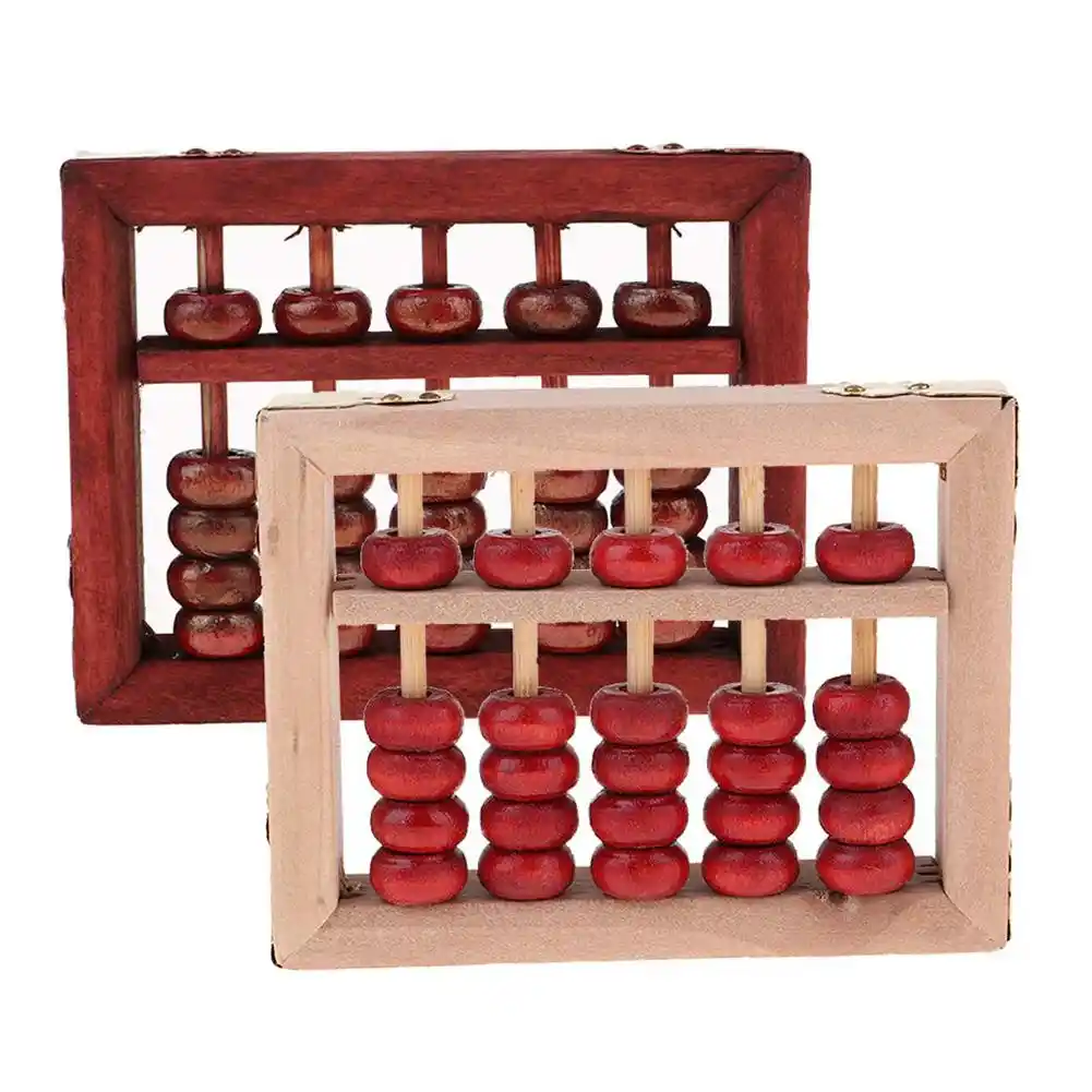 wooden calculator toy