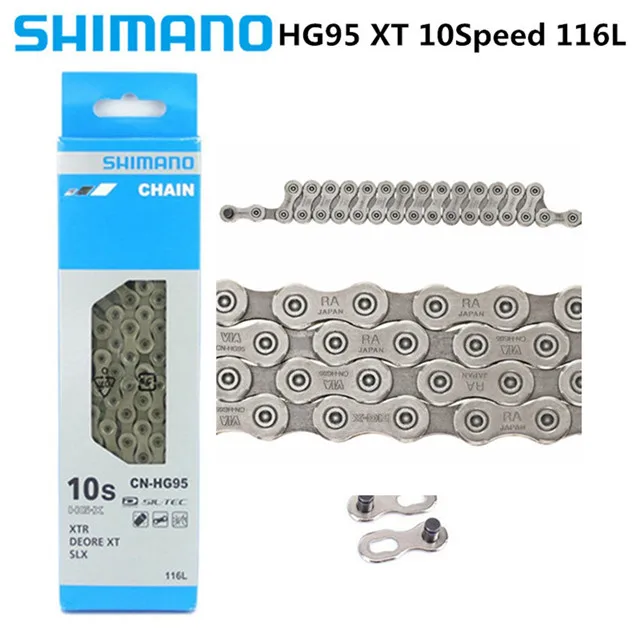 Shimano xt hg54/hg95 corrente montanha/bicicleta de estrada 10 велоцидад/30 велоцидад универсальная цепь переключения передач com fivela Mama