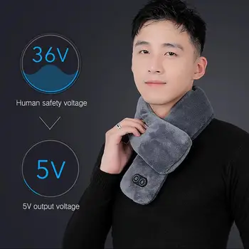 

Winter Heated Scarf USB Women Heating Scarf Couple Scarf Neckerchief Heating Neck Wrap Knited Warm Keep Neck Warmer