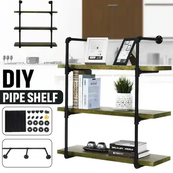 

Black 4 layer retro industrial wind assembly bookshelf corner closet sundries book storage organizer easy bookcase home decorati