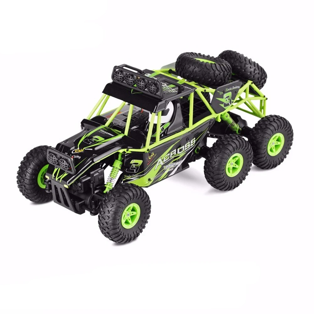 WL18628 rc автомобиль 1:18 шестиколесный привод альпинистский Автомобиль 2,4 г пульт дистанционного управления большая нога внедорожный автомобиль большой размер 38 см радиоуправляемые машины трансформеры - Цвет: Черный