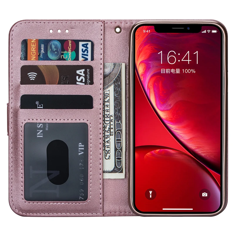 Ретро кожаный кошелек чехол для iPhone 11 Pro Max 11 Pro роскошный, с магнитной застежкой на молнии слот для карт подставка держатель кошелек Чехол