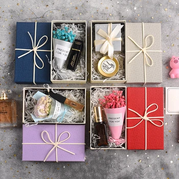 

Simple and Lovely Bow Gift Box Birthday Holiday Party Favor Gifts Flower Decoration Box Present Supplies Boxes