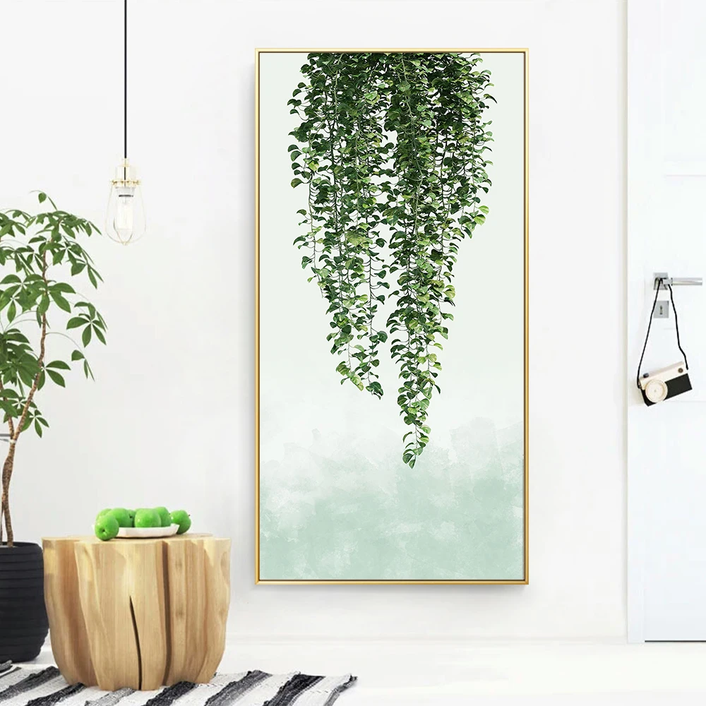 

Nordic Canvas Art Painting Wall Art Poster and Print Modern Flower Leaves Quote Picture for Home Decor Living Room Wall Design