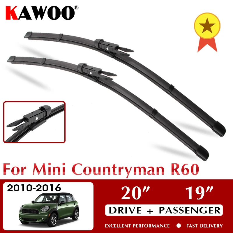 

KAWOO Wiper Front Car Wiper Blades For Mini Countryman R60 2010-2016 Windshield Windscreen Window 20"+19" LHD RHD Pinch tab Arm