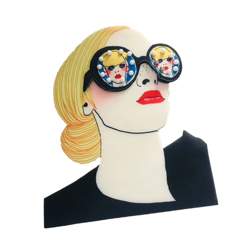 Girl Pattern 3D Design Cloth Patch Sew on Sticker for Clothing Jacket Decor