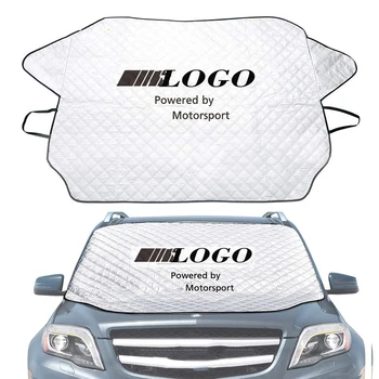 

Car Windshield Sunshade Snow Frost Ice Cover Block Protector for Mercedes AMG Auto Emblem Logo Parasol Coche Front Window Winter
