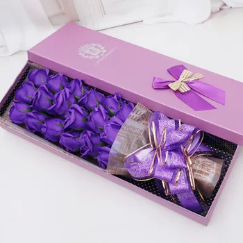 

18 Pcs The Best Gifts Scented Soap Rose Bath Flower Plant Essential Oil Rose Soap Set With Gift BoxFor Women Valentine's Day
