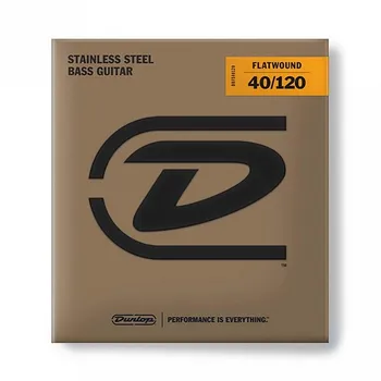 

Dbfs40120 Flatwound Long scale strings for 5 string bass guitar, steel, 40-120, Dunlop