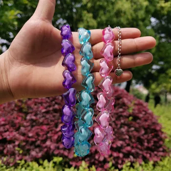 

IGirl Necklace Acrylic Love Heart Necklace Pendant Collar Hip Hop Pendant Necklaces Gothic Punk Girls Choker Chain