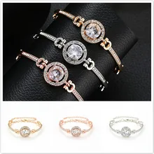 Лидер продаж контракт благородный Стразы ID Браслеты высокое качество Золотое покрытие замуж браслет Для женщин, модный подарок