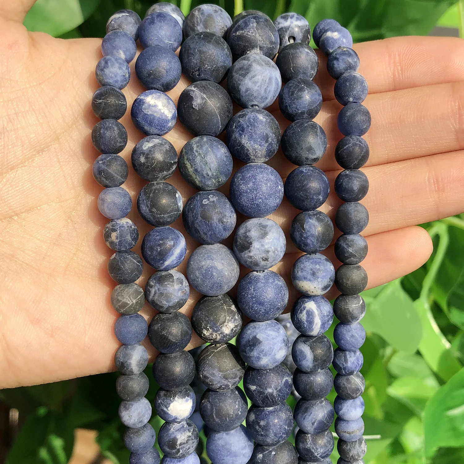 thumbnail image 1 of Cuentas de piedra mate natural pulidas con acabado mate, jaspe cebra rosa, ágatas, jades, howlitas, cuentas minerales para hacer joyas, pulseras DIY de 15'', 1 of 5