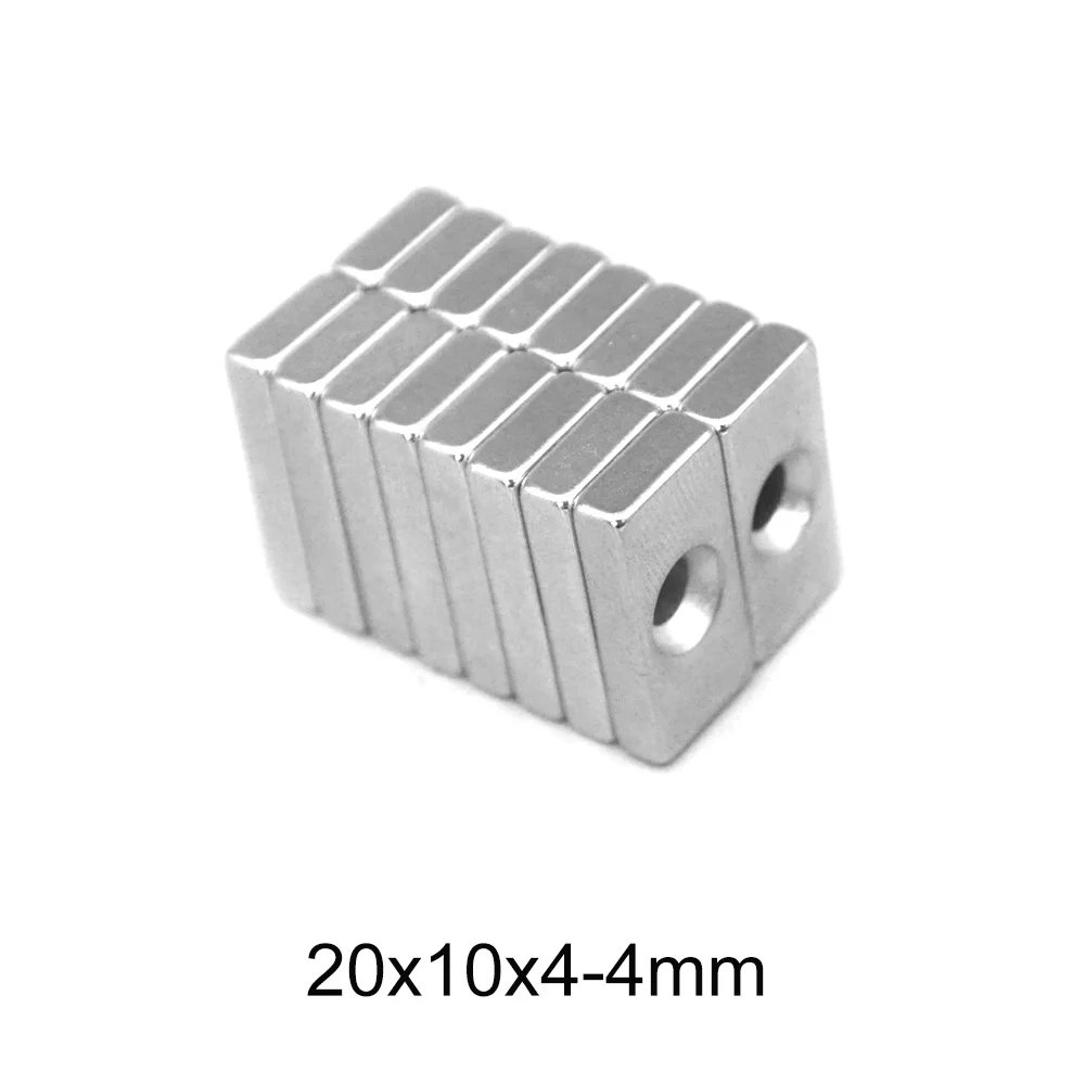 Неодимовый магнит 20x10x4-4 с отверстием 4 мм 20x10x4 5-80 шт. | Обустройство дома