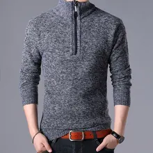 2019 autumn and winter new plus velvet thick large size sweater coat collar collar pullover Polo shirt pullover sweater