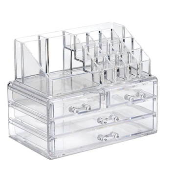 

NEW-Clear Cosmetic Storage Organizer Jewelry Accessories Cosmetic Makeup Organize