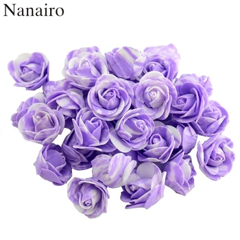 

10/50/200pcs 3.5cm Mini PE Foam Artificial Rose Flower Head Scrapbooking for DIY Wedding Home Decoration Handmade Fake Flowers