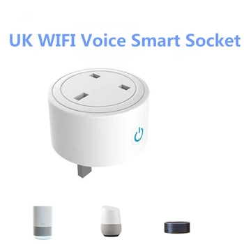 

UK/US Socket WIFI Remote Control Smart Socket Voice Socket Mobile Phone Remote Control Support to View The Power