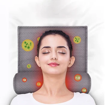 

New Back Shoulder Neck Massager Pillow Electric Roller Infrared Heated Kneading Shiatsu Promote Sleep Relief Pain Car Home Relax