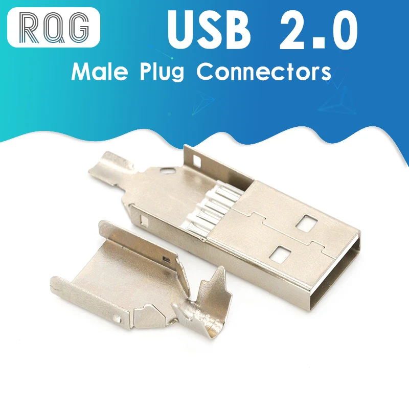 10 комплектов USB 2.0 тип A сварочный Тип штекерные разъемы usb-A хвостовой разъем 3 в 1