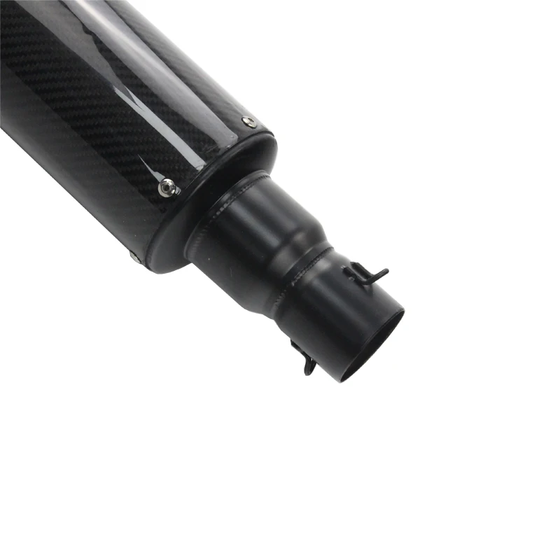 51mm Universal Motorcycle Exhaust Vent Pipe With Sliencer Stainless Steel Carbon Fiber 390mm Modified For ATV Street Bike - Image 6