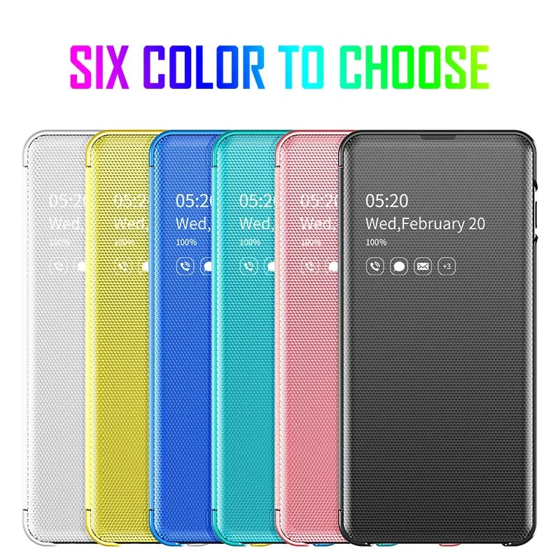 Lamorniea зеркальный Чехол С Откидывающейся Крышкой для samsung Galaxy S10 S8 S9 плюс S10e S7 Edge Note 8 9 A50 A30 A70 A7 A750 чехол