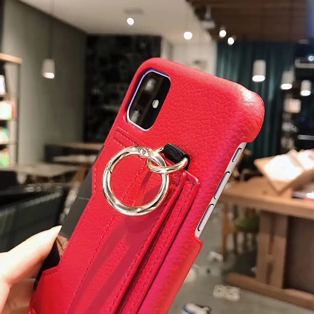 Чехол со слотом для карт и ремешком на запястье для iPhone XS Max, кожаный чехол-подставка для iPhone 8, 6 S, 6, 7 Plus, X, XR, 11 Pro, Max
