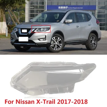 

CAPQX 1PCS For Nissan X-Trail XTrail 2017-2018 Front Headlamp Transparent Lamp cover Headlight Lampshade head light Shade Shell