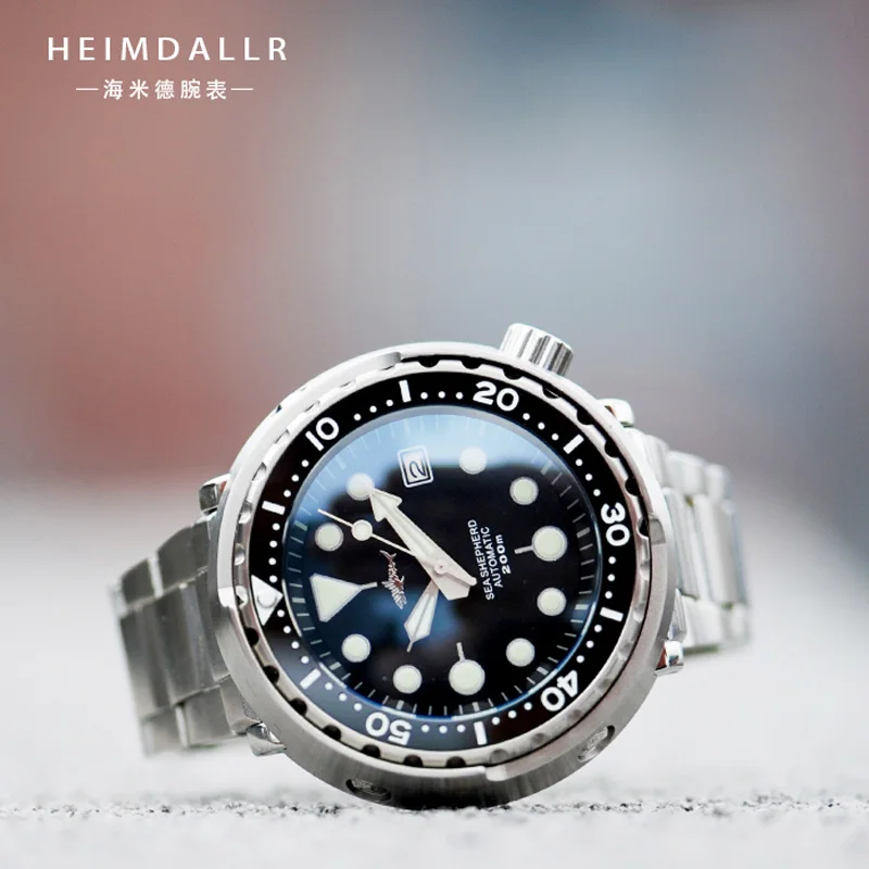 

Heimdallr Men's Diving Wrist Watch 47MM Stainless Steel Tuna Watch Sapphire 300m Water Resistance NH35A Automatic Men's Watches
