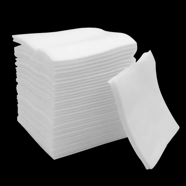 100pcs White Non-woven Lint-Free Cotton Paper Wipes Makeup Tools NonWoven  Gauze Sponge Used for Wound Care - AliExpress