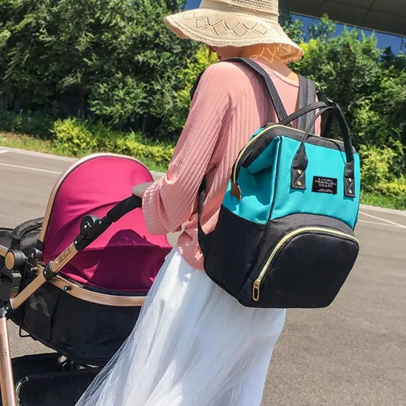 Популярные Цветные рюкзаки Mommy для путешествий, большая сумка для прогулок, нейлоновые подгузники для беременных, сумки с верхней ручкой, сумка для кормящих детей, сумка для подгузников