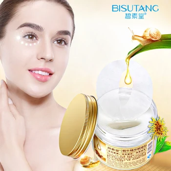 

BISUTANG 80Pcs Snail Essence Eye Mask Remove Dark Circles Anti-Puffiness Anti-Wrinkle Eye Brightening Hydration Eye Skin Care