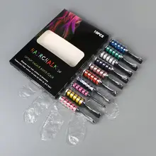 10 упаковок одноразовые гребни для нанесения краски мини-краска расчески для волос мини помада для волос s моющаяся Помада для волос вечерние фестивальные TSLM1