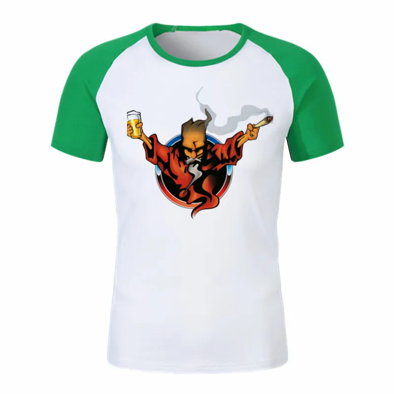 Новые крутые дизайнерские рубашки Thunderdome Hardcore Wizard для взрослых повседневные топы с короткими рукавами футболка мужская футболка простой стиль футболка - Цвет: P1753G-green