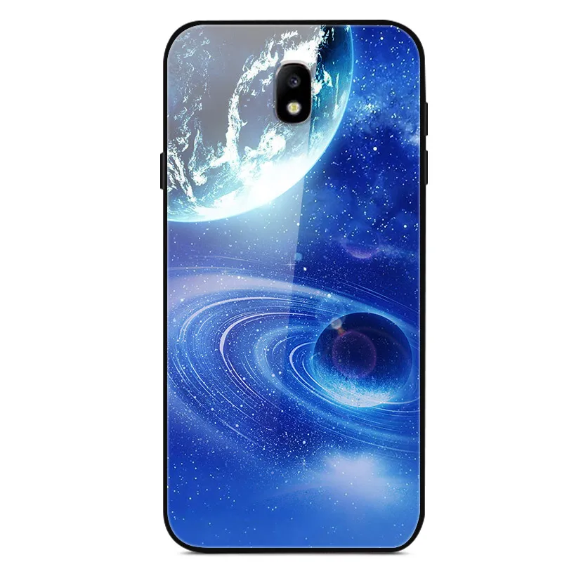 04 Для samsung Galaxy J7 чехол J730 из закаленного стекла «Планета космос», чехол из стекла для samsung J7 J730 J730F Funda Capa - Цвет: 04