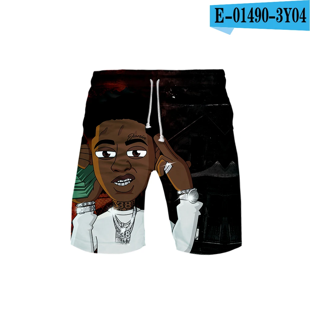 YoungBoy 3D с принтом в стиле хип-хоп для новые летние быстросохнущая Пляжные шорты Повседневная модная обувь модные, красочные цвета удобные Шорты - Цвет: style9