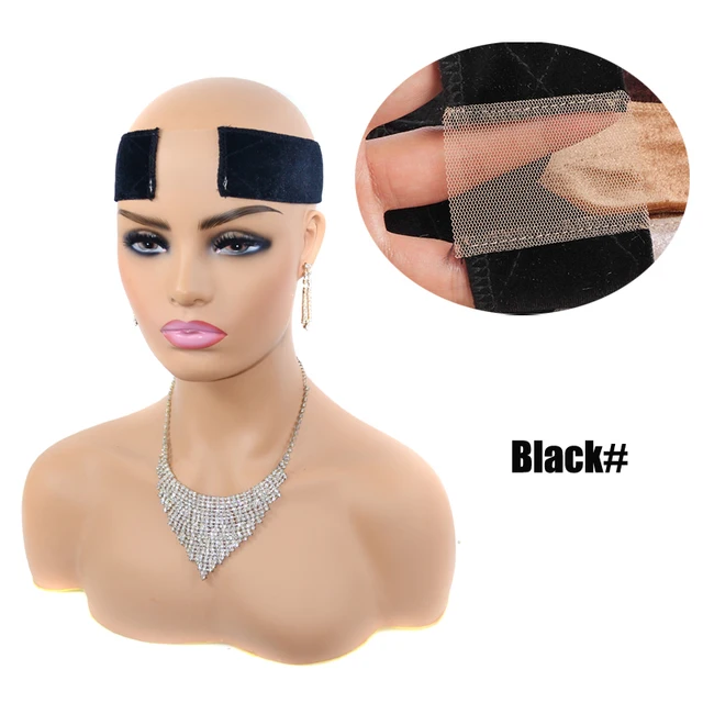 Velvet Lace Wig Grips Headband Comfortable Adjustable Wig Grip Band For Wig Non-slip Hair Accessories 6 Colors Black