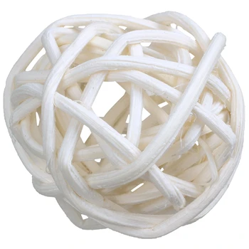 

12 pcs 3cm Rattan wicker ball for garden, Wedding, Party decoration (white )