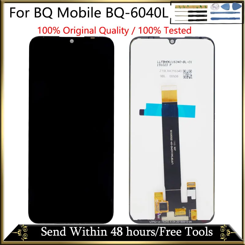 ЖК-дисплей с тачскрином в сборе для мобильного телефона BQ 100% оригинал BQ6040L 6040L