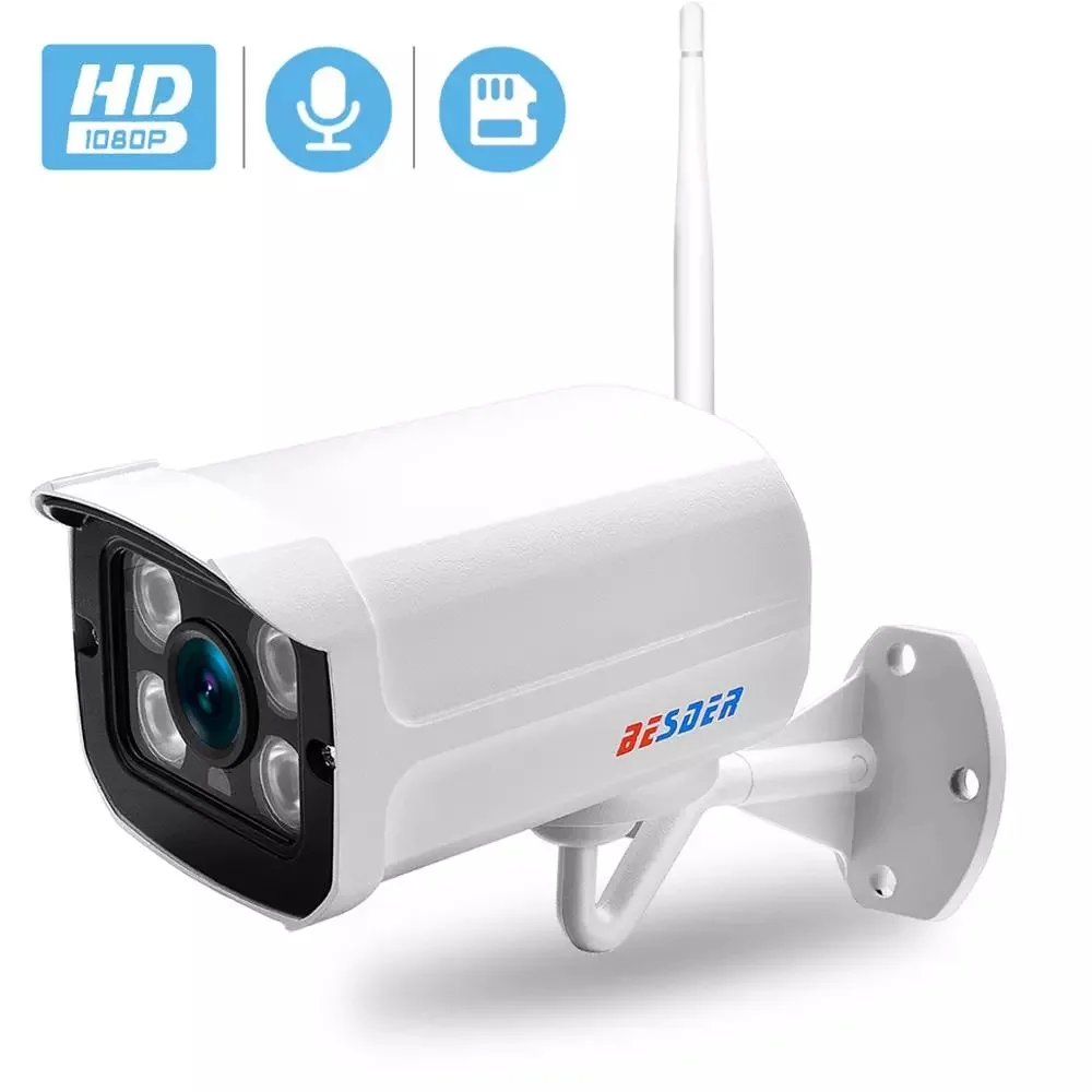 IP камера BESDER Беспроводная с поддержкой Wi Fi 1080P 2 Мп функцией оповещения по