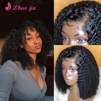 

Jerry Curly Short Long Lace Front Wigs Lace Front Human Hair Wigs Brazilian Kinky Curly Bob Wig 13X4 Lace Frontal Human Hair Wig