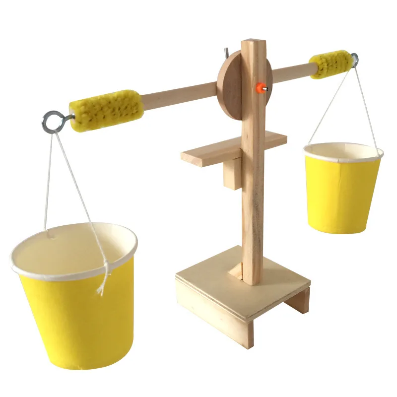 

Toy for Making Children Handmade Science Experiment Material Physical Toy Equipment DIY Wooden Balance Scale Model
